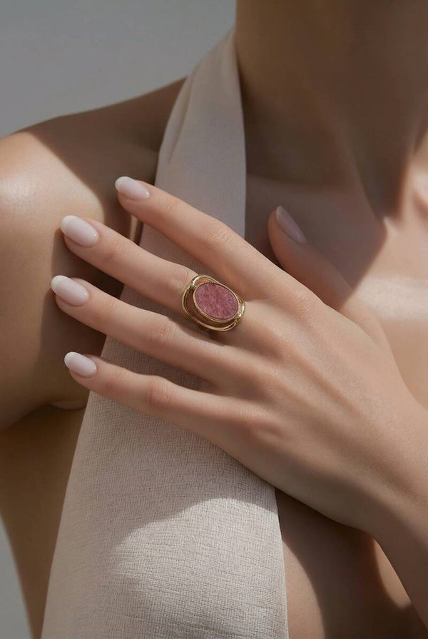 Anillo Rosa Ovalado
