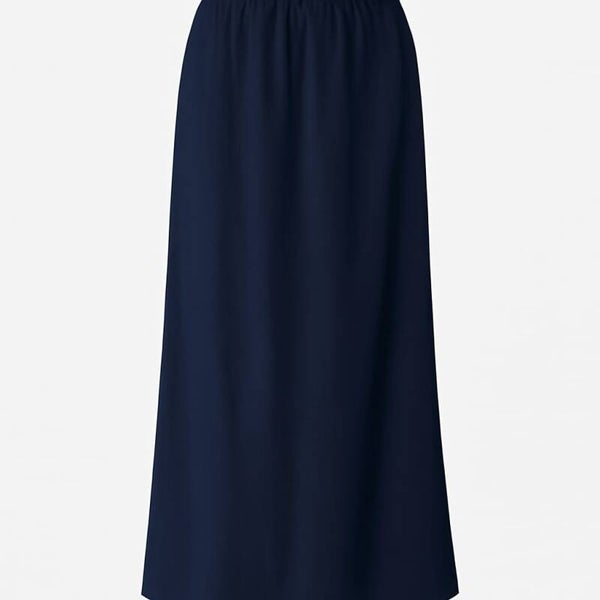Falda Satén Azul Marino
