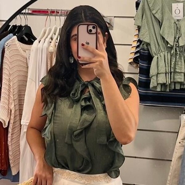 Blusa Satinada Volante