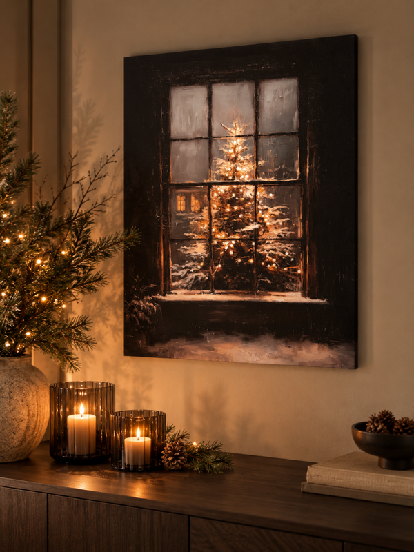 ACTIE! Canvas Schilderij ‘Sparkly Xmas’ | Verkrijgbaar in 2 maten