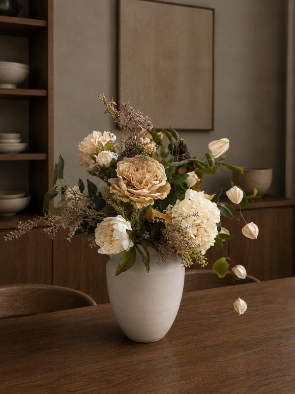Zijden Bloemen Boeket ‘Lampion’ | Met of zonder vaas