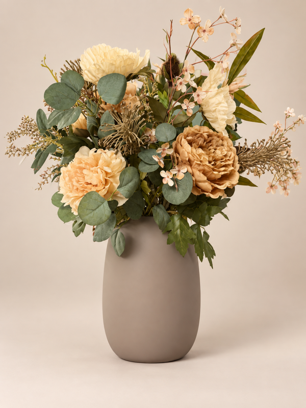 Zijden Bloemen Boeket ‘Naturel’ | Met of zonder Artic Vaas