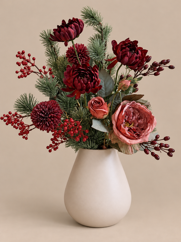 Zijden Bloemen Boeket ‘Christmas’ | Met of zonder vaas