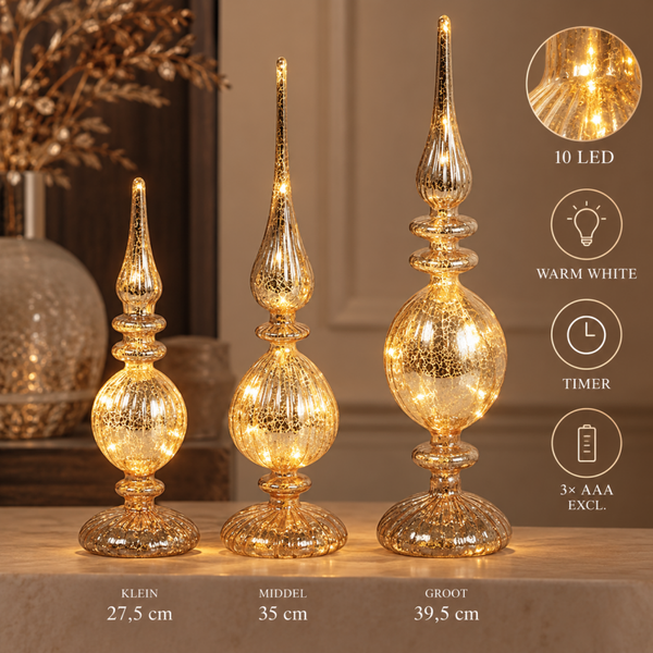 PRE ORDER Led Piek Goud Shine | Verkrijgbaar in 3 maten