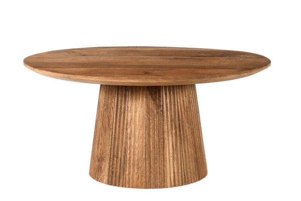 Ronde Salontafel 'Salvator' – 80 cm | Bruin Mangohout | Livingfurn