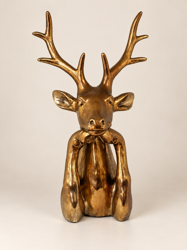 Beeld Hert Goud | 51cm