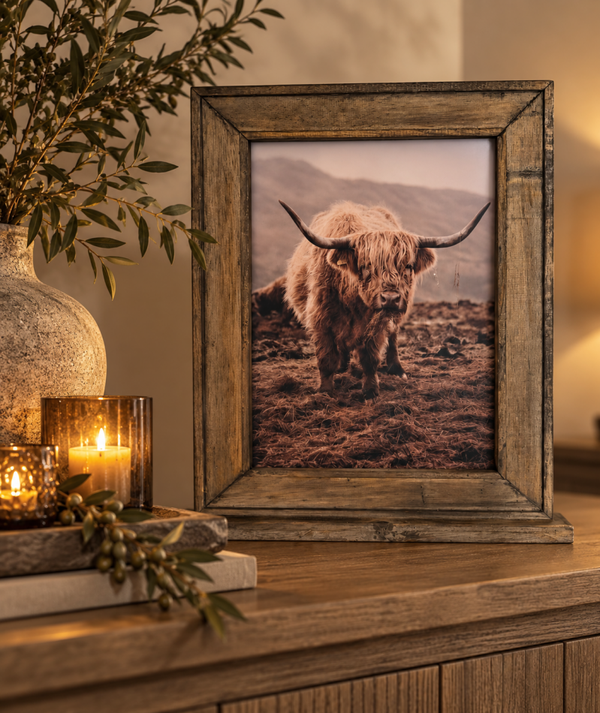 Staande Lijst Met Print Hooglander 2 | B45xD10xH53cm