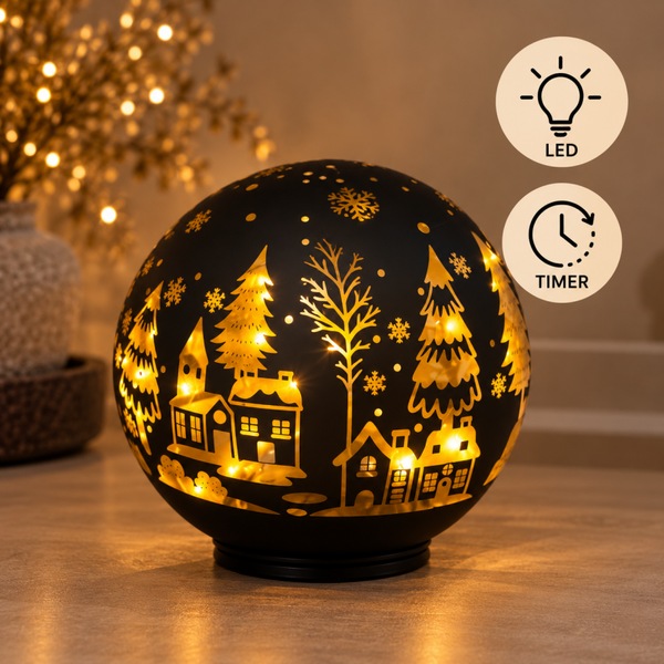 LED Bol Zwart/Goud