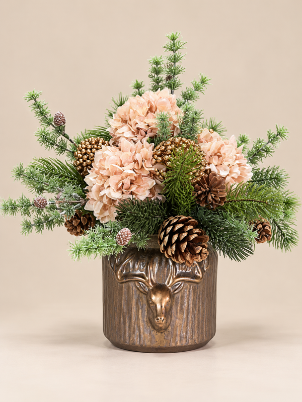 Kerst Bloemstukje Met Pot