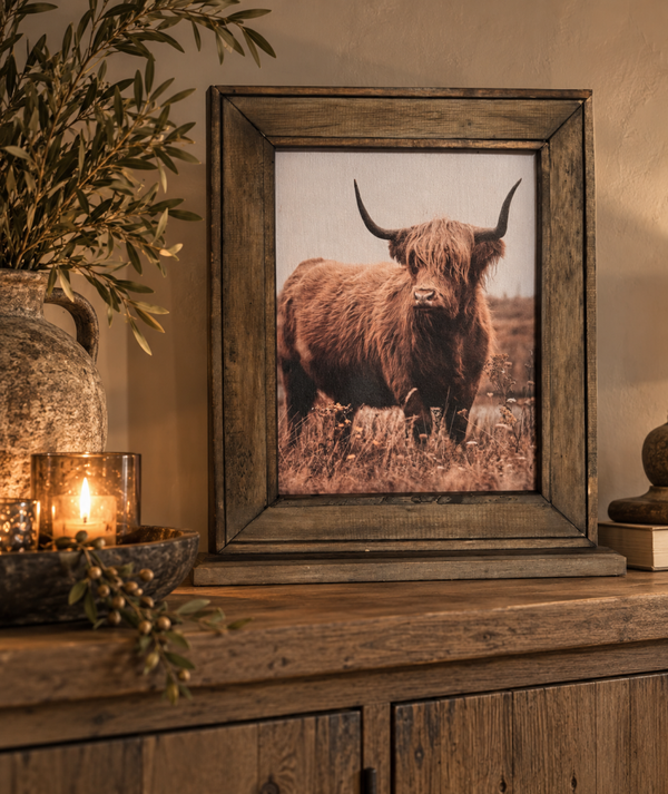 Staande Lijst Met Print Hooglander | B45xD10xH53cm