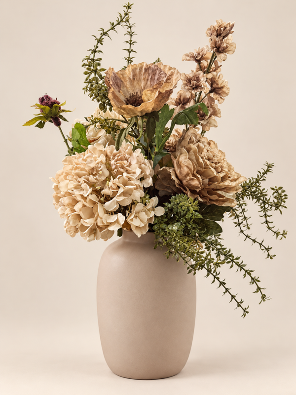 Zijden Bloemen Boeket ‘Nude’ XS | Met of zonder Artic Vaas XS
