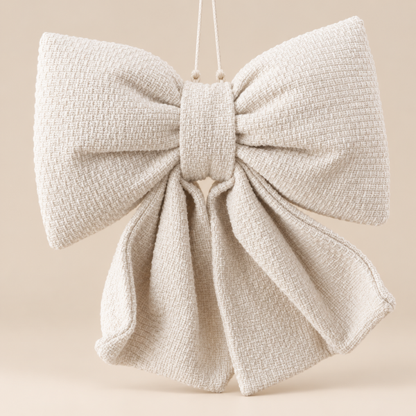 Sier Kussen Strik Met Hanger | Licht beige | Verkrijgbaar in 3 maten