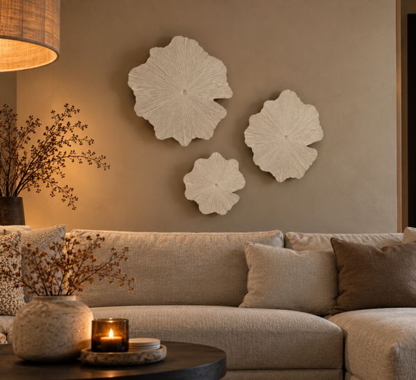 Japandi Wanddecoratie Set Van 3 | Ivory