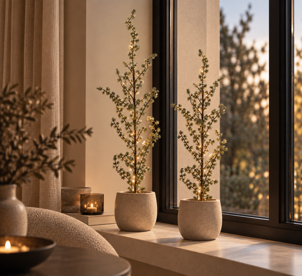 PRE ORDER Smalle Lariks Kerstboom | LED Verlichting | Verkrijgbaar in 2 maten