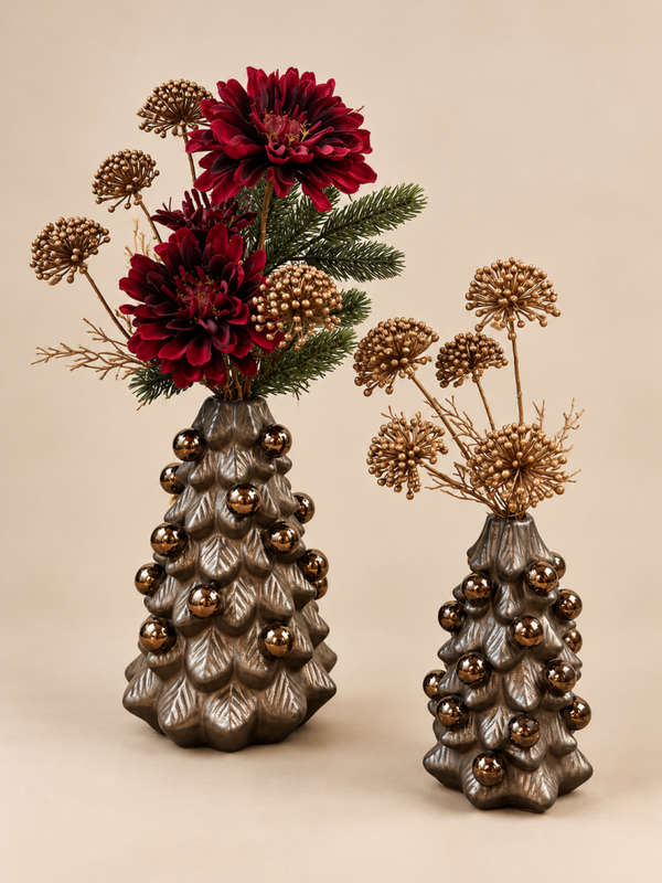 Kerstboom Vaasjes Met Zijden Takken
