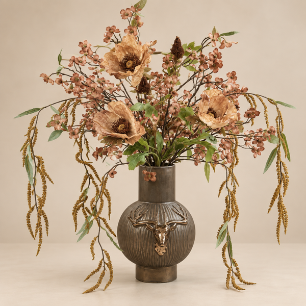 XL Zijden Bloemen Boeket Inclusief Vaas