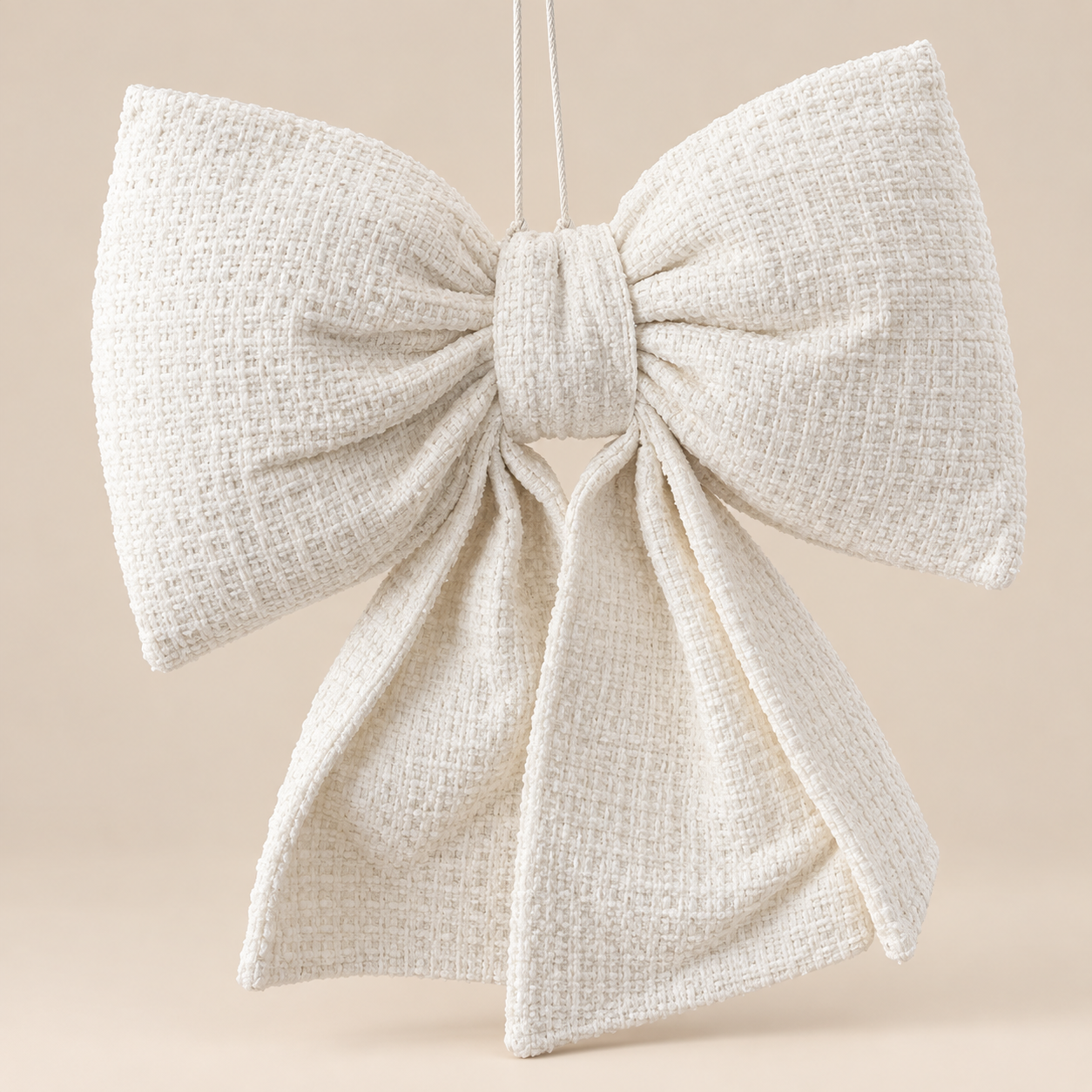 Sier Kussen Strik Met Hanger | Creme | Verkrijgbaar in 3 maten