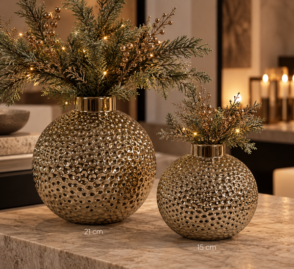 PRE ORDER Kerstbal Vaas Bronzey | Verkrijgbaar in 2 maten
