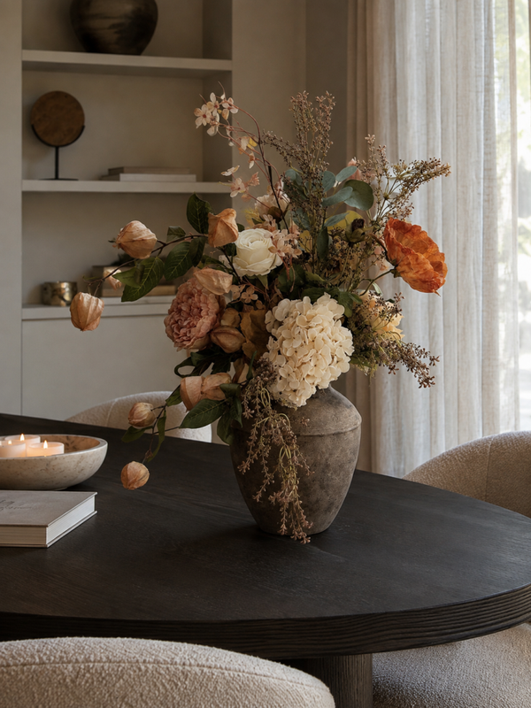 Zijden Bloemen Boeket ‘Landelijk Chic’ | Inclusief Pot