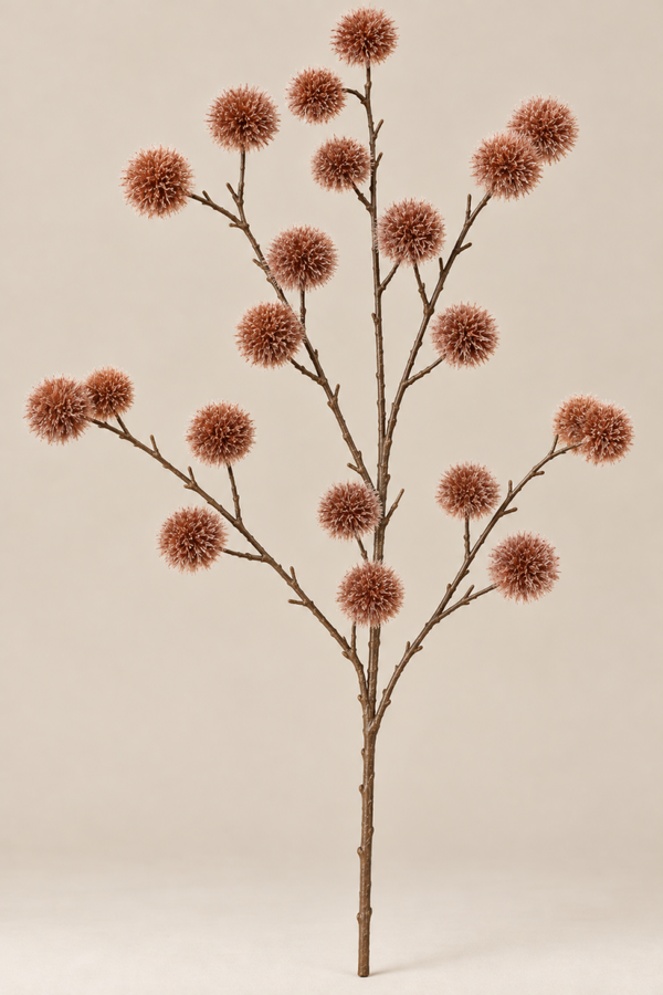 Zijden Tak PomPom | Brown Orange | 91cm