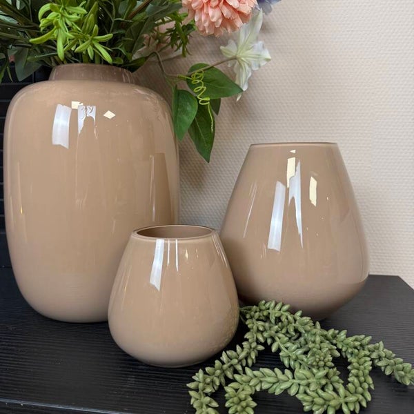 Zand Glans Windlicht ‘Tasman’ | Vase The World | Verkrijgbaar in 2 maten