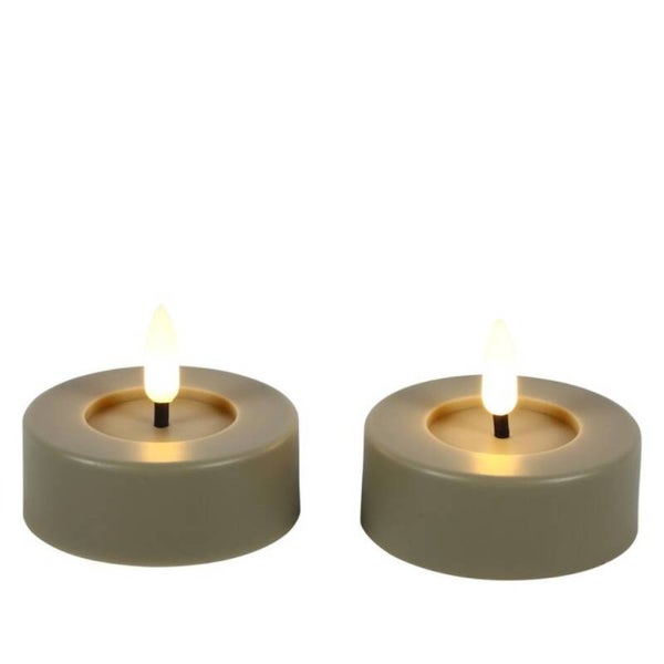 Countryfield Led Waxinelichten Taupe 2 stuks Ø 6,5 cm