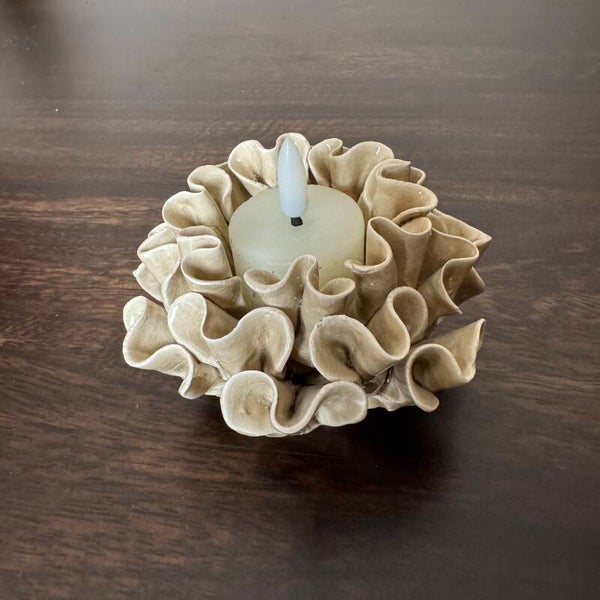 Waxinehouder Keramiek Beige