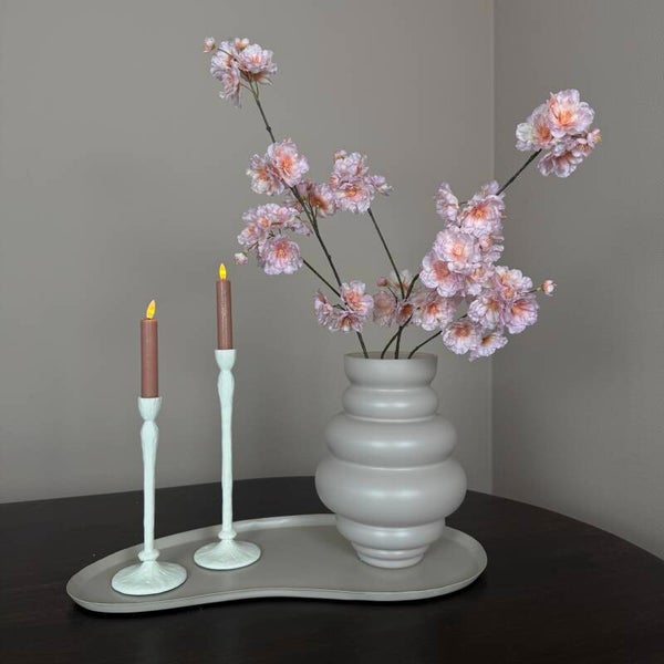 Beige Vaas ‘Maputo’ | Vase The World | Verkrijgbaar in 2 maten