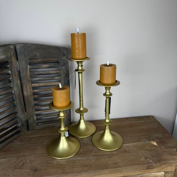 Gouden Kandelaar | Aluminium | Colmore | In 3 maten