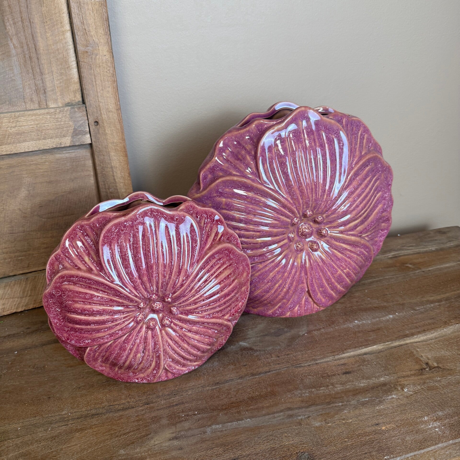 Aardewerk Bloem Vaas Ovaal ‘Azura’ | In 2 maten