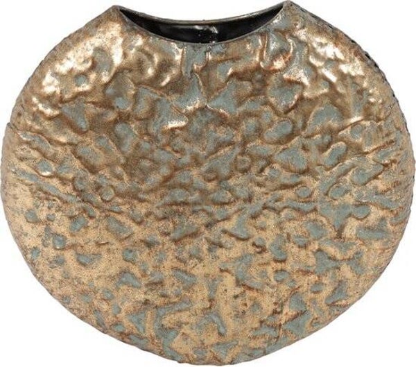 Platte Ovale Vaas Lisa May | Bronzey Gold | 39x42cm