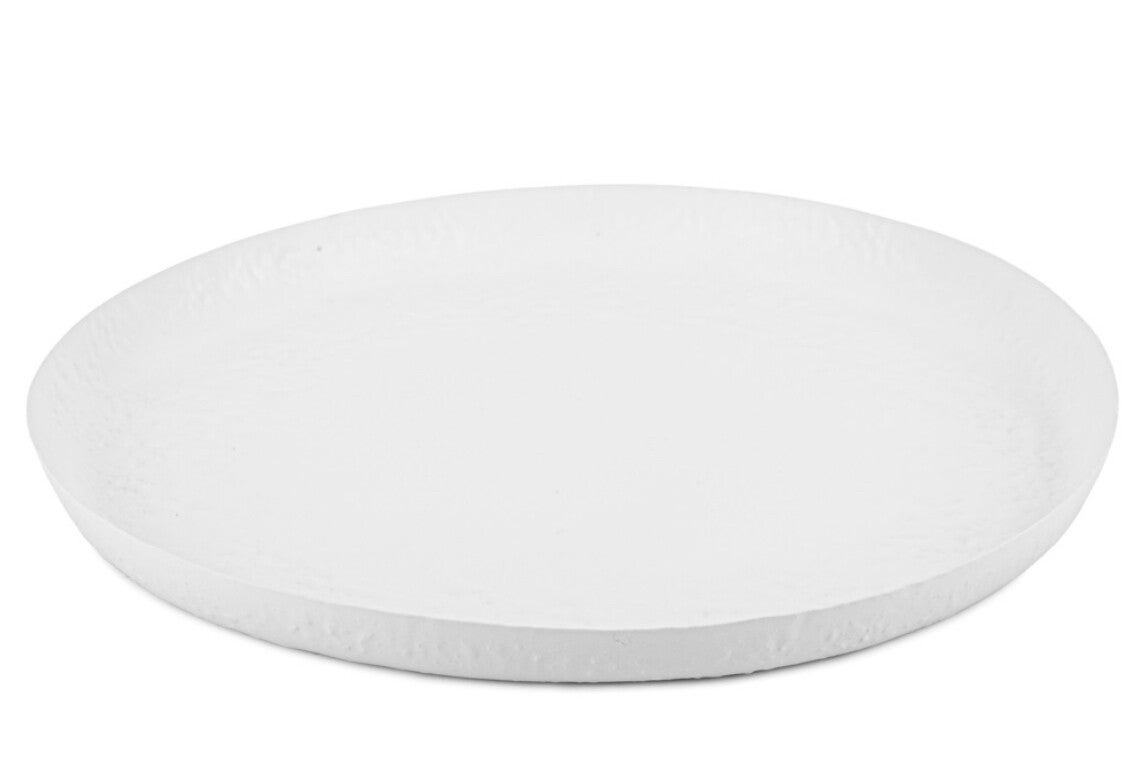 Rond Metalen Dienblad ‘Structure’ | Wit | In 2 maten