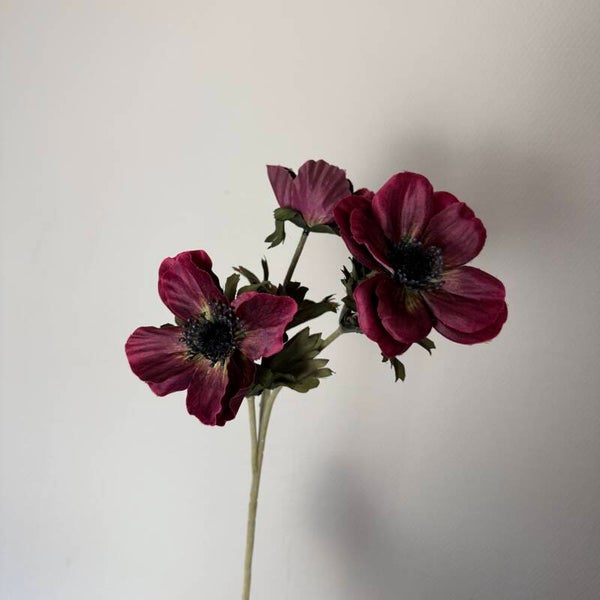 Kunstbloemen Anemoon | Aubergine