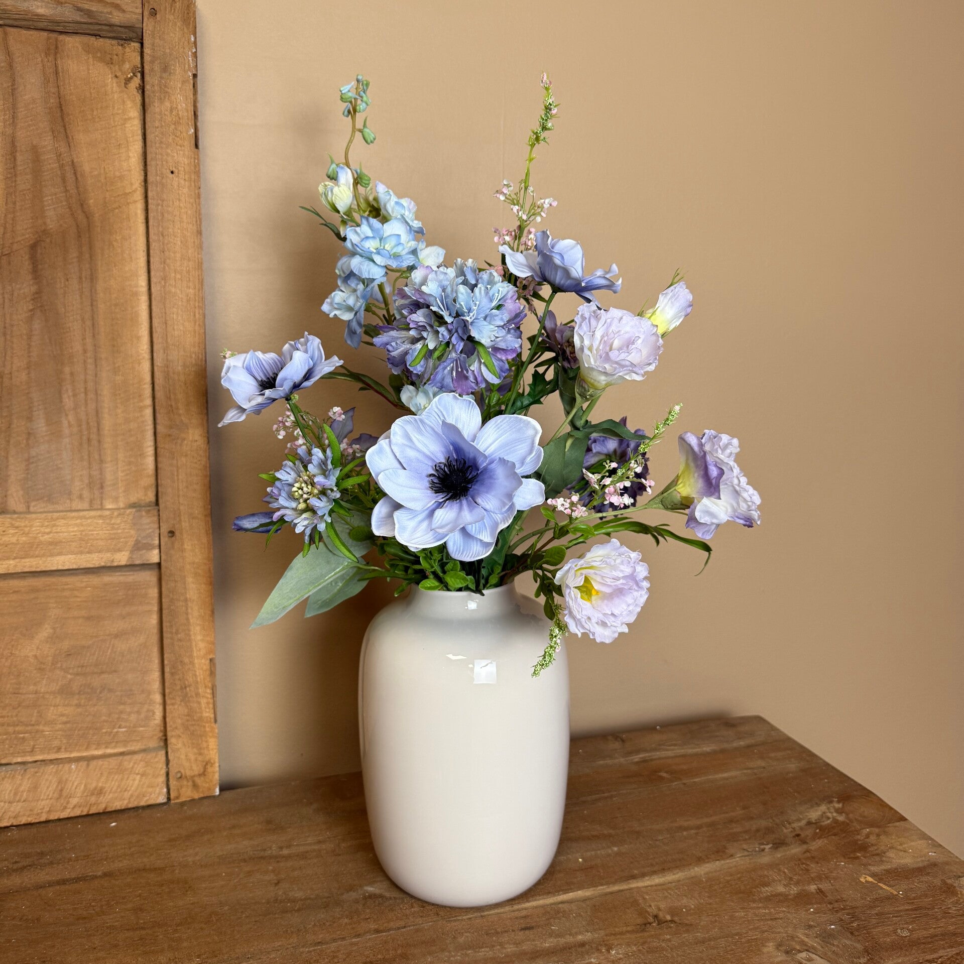 Kunstbloemen Boeket ‘Blue’ | Met of zonder vaas