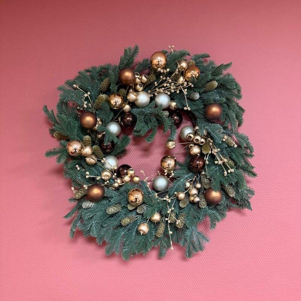 Kerst Krans Brons Goud | 65cm