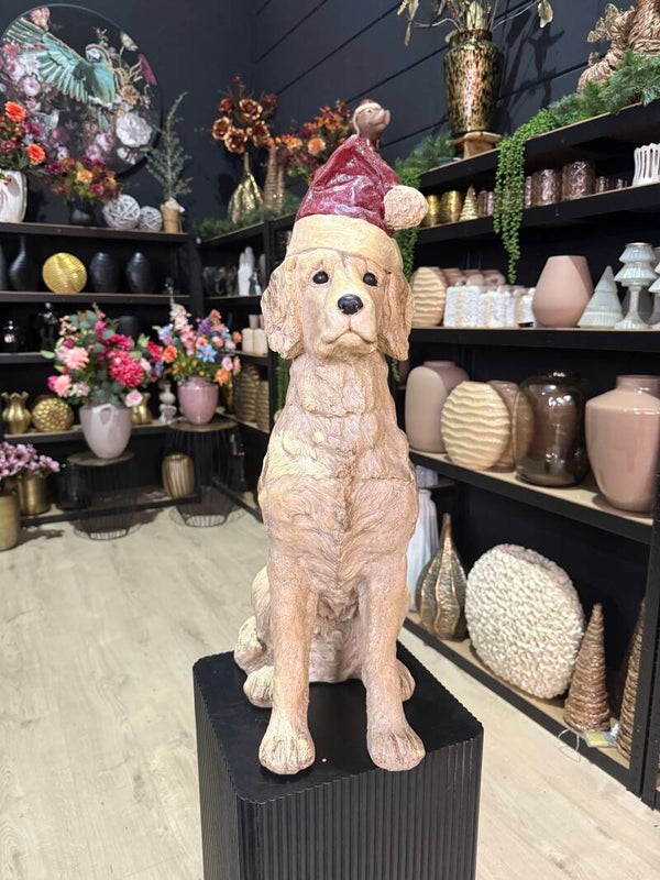 Beeld Golden Retriever XMAS | 67cm