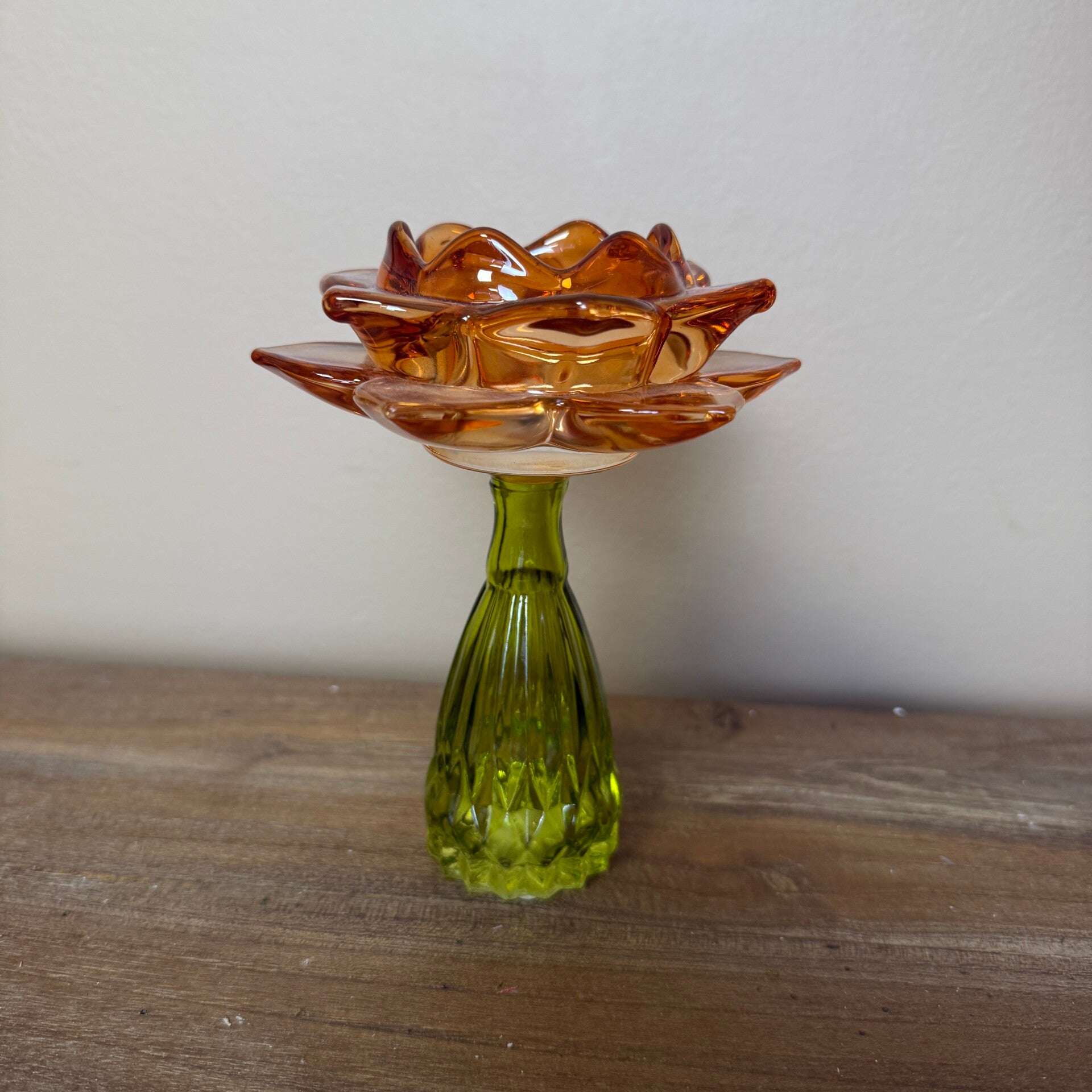 Waxinelichthouder Bloem Orange Smal