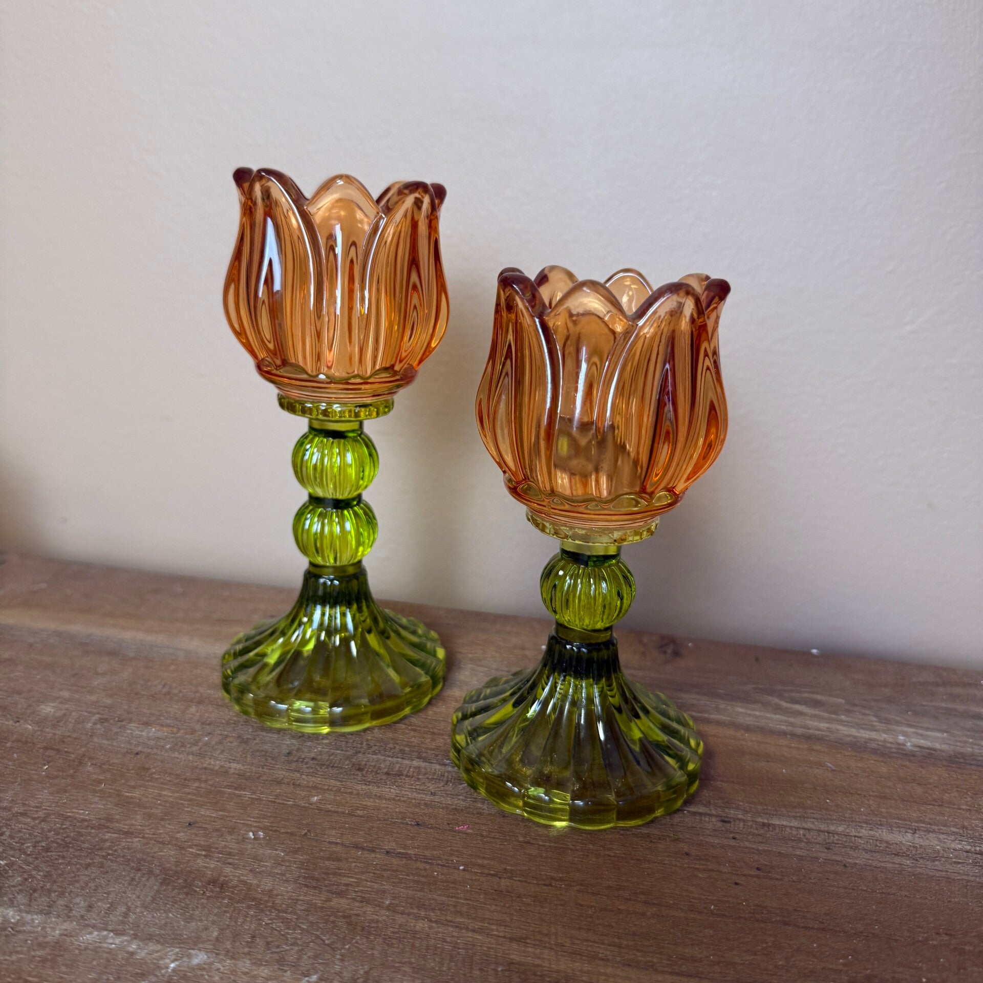 Waxinelichthouder Tulp Orange | Verkrijgbaar in 2 maten