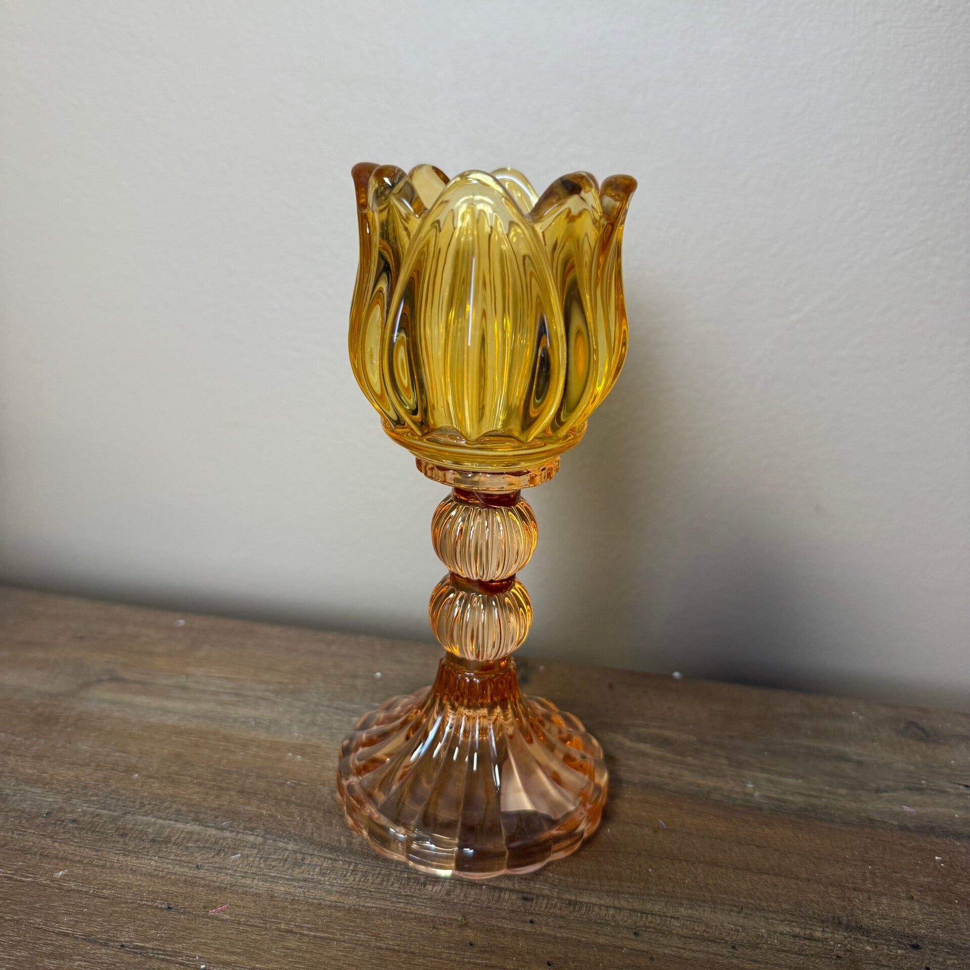 Waxinelichthouder Tulp Amber