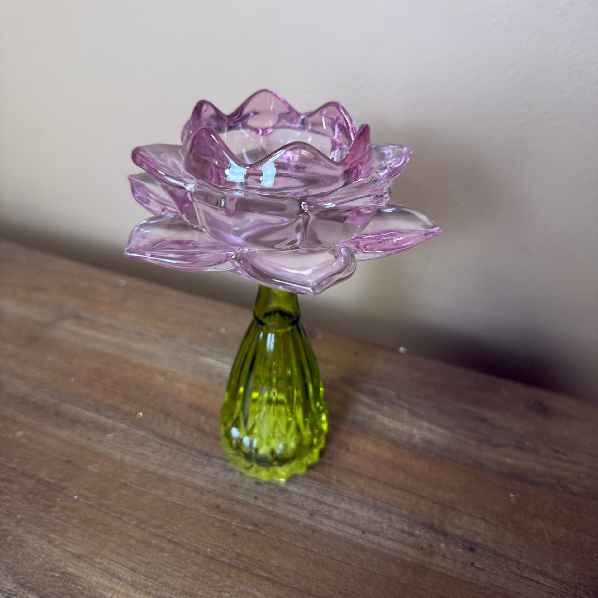 Waxinelichthouder Bloem Lila Smal