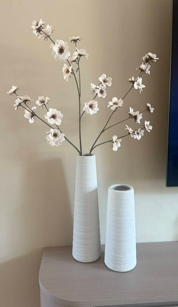 PRE ORDER Zijden Bloemen 'Zinnia' | Creme | 109cm