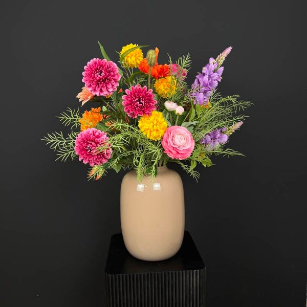 Zijden Bloemen Boeket ‘Happy’ | Met of zonder vaas