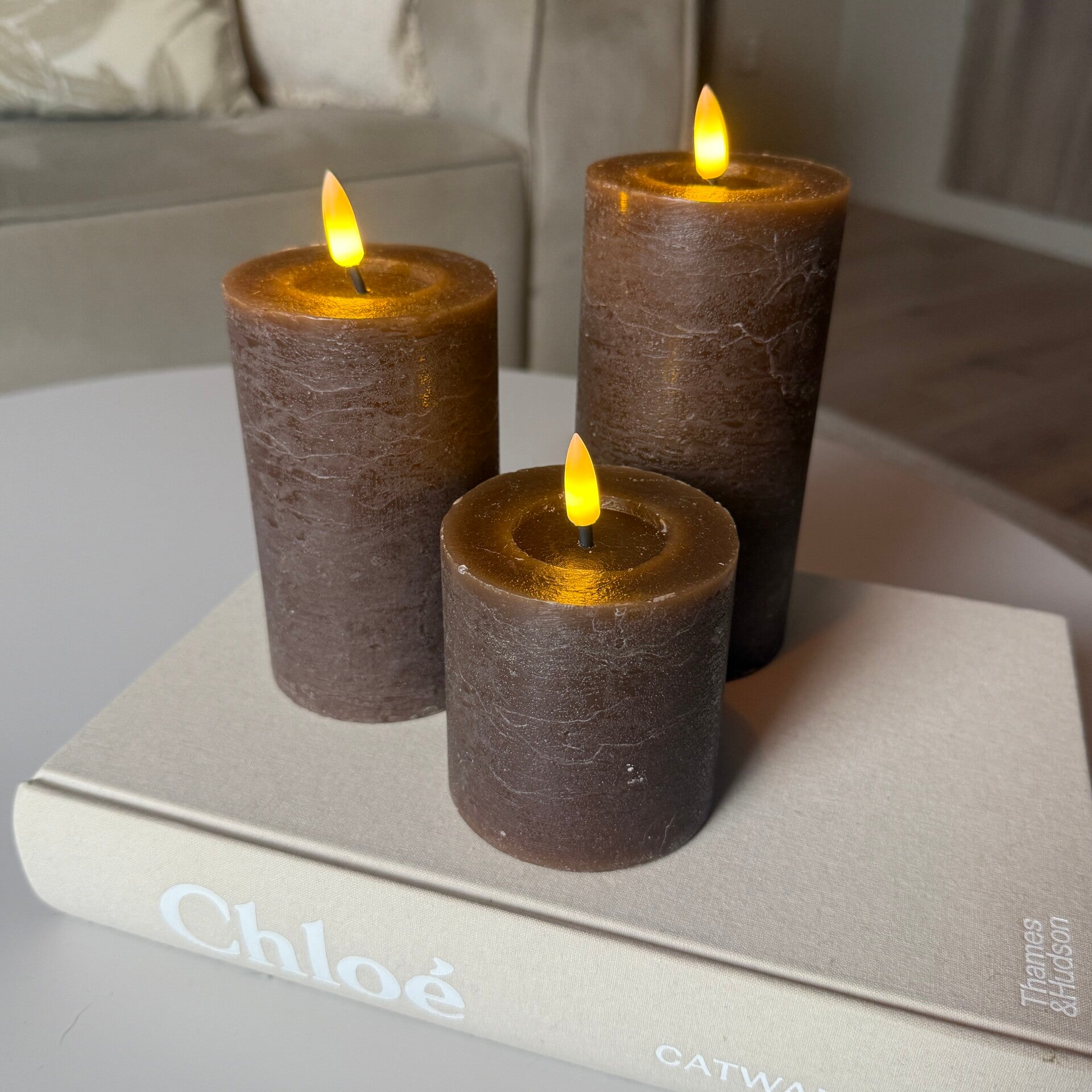 LED Stompkaars | Bruin | Ø7,5cm | Countryfield | In 3 maten