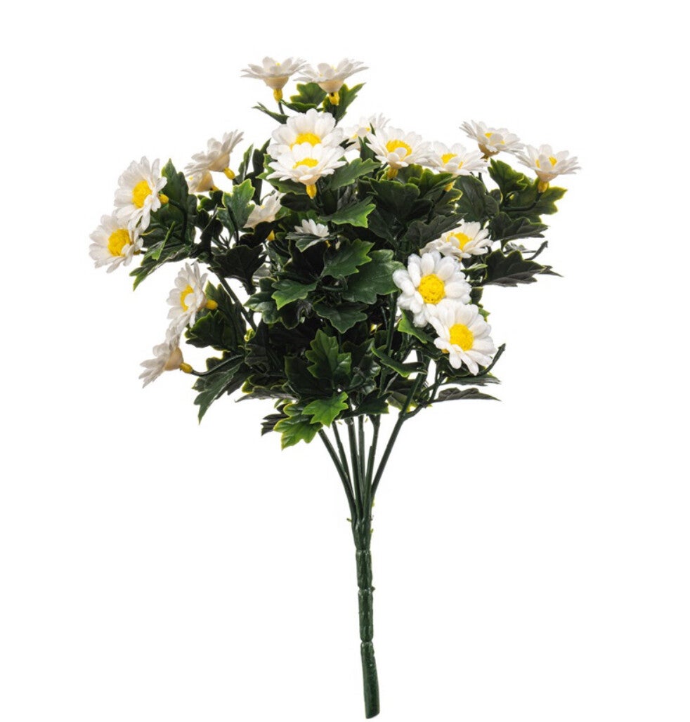 PRE ORDER Kunstbloemen Daisies Wit | UV Coating | 28cm