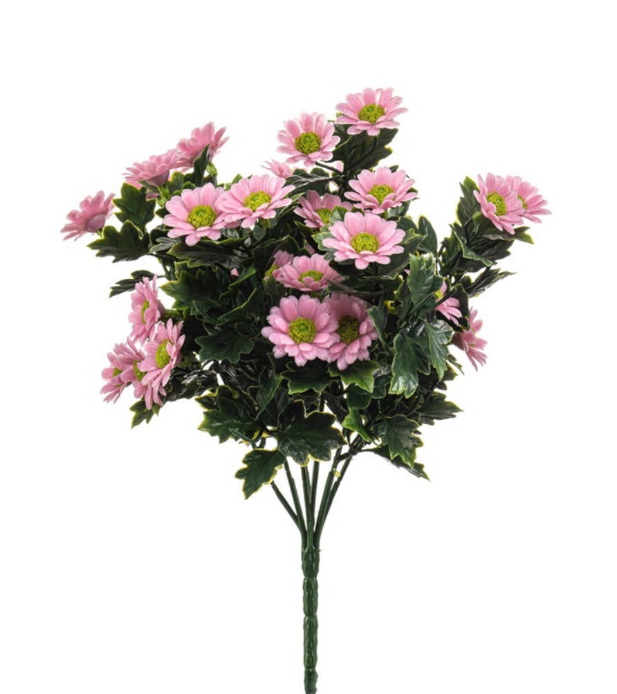 PRE ORDER Kunstbloemen Daisies | Roze | UV Coating | 28cm