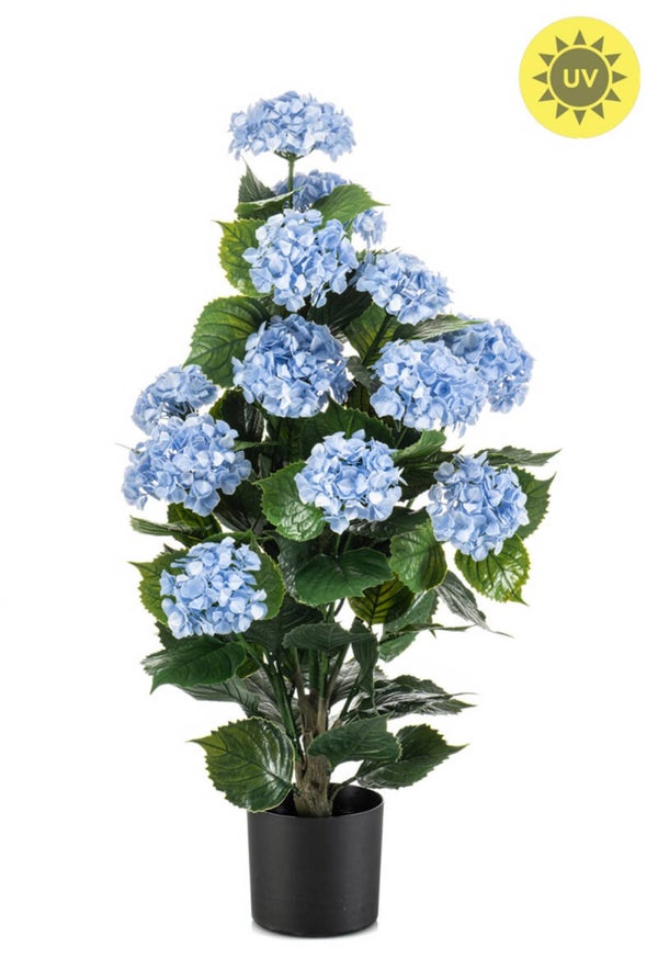 PRE ORDER Kunstplant Hortensia Blauw | UV Coating | 90cm