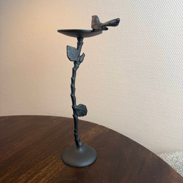 Kandelaar Zwart ‘Vogel’ | 40cm