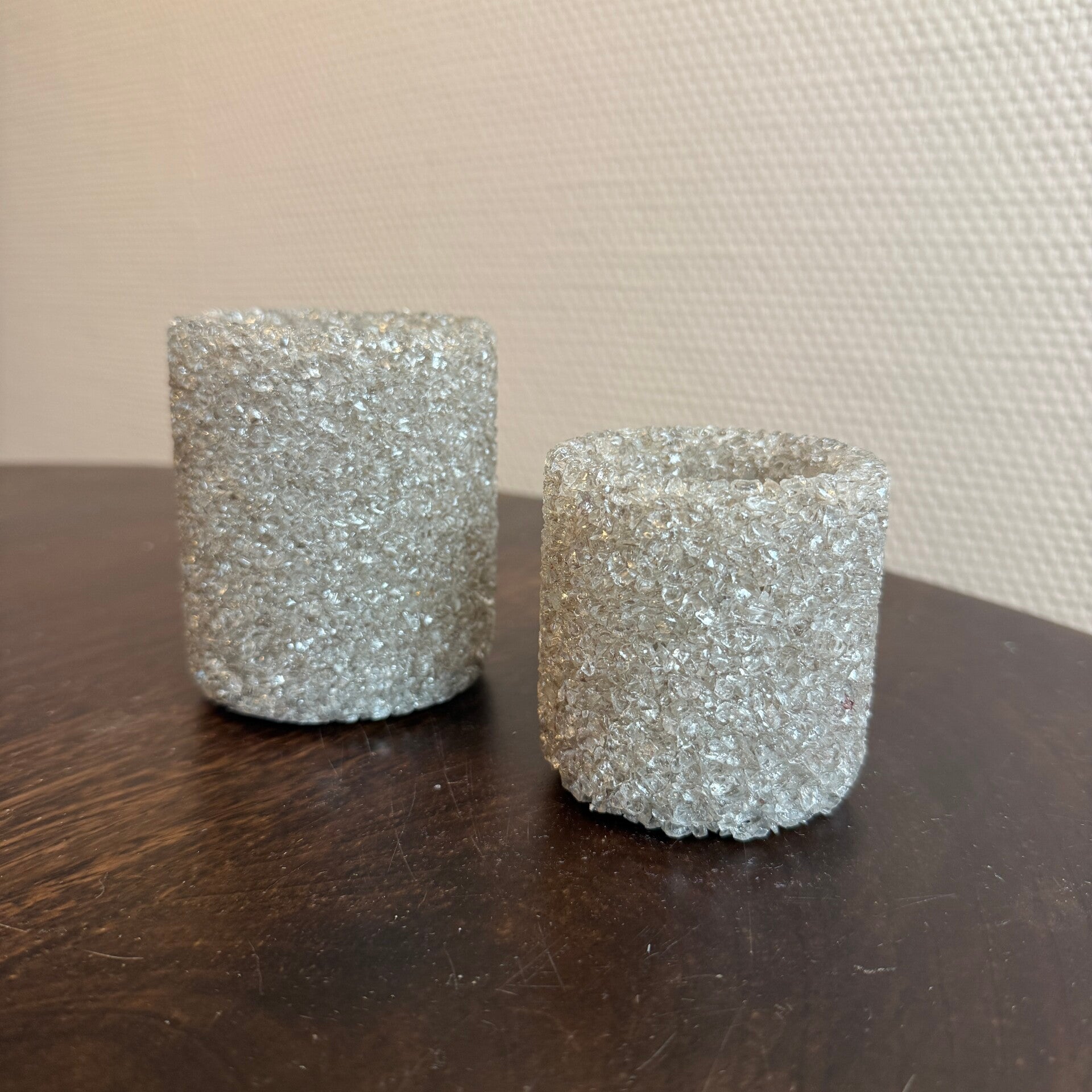 Waxinelichthouder ‘Morita’ | Grey | Set van 2