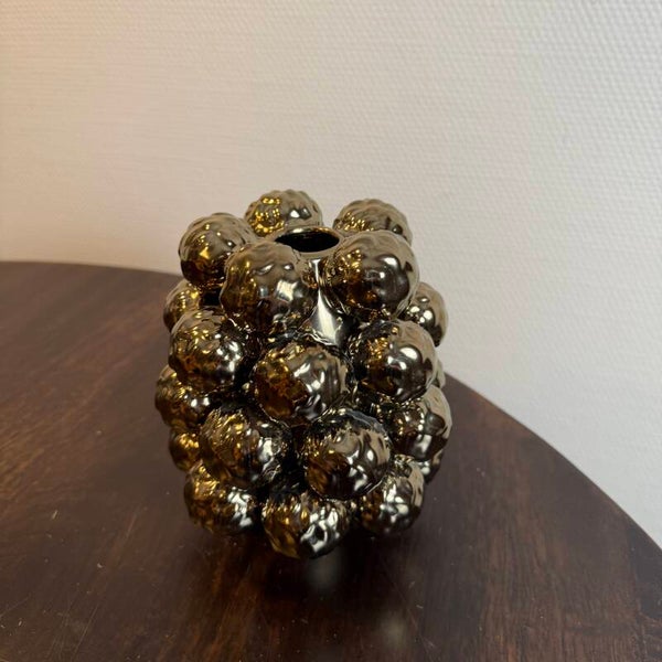 Kerstbal Vaasje Bronskleur