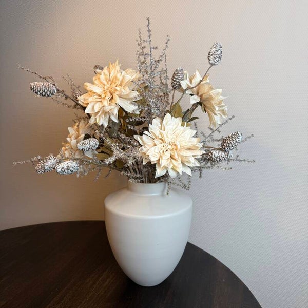 Zijden Bloemen Boeket ‘Winter Wonder’ | Met of zonder vaas